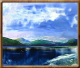 Encaustic Fine Art Paintings - Across Loch Holmasaig Encaustic Fine Art Paintings - Across Loch Holmasaig