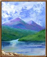 Encaustic Fine Art Paintings - Loch Bunavoneadar Encaustic Fine Art Paintings - Loch Bunavoneadar