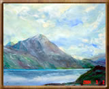 Encaustic Fine Art Paintings - Loch Hope and Ben Hope