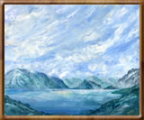Encaustic Fine Art Paintings - Tarn on Haystacks Encaustic Fine Art Paintings - Tarn on Haystacks
