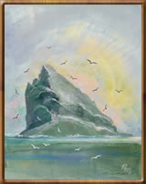 Encaustic Fine Art Paintings - Stac an Armin, St Kilda, Outer Hebrides Encaustic Fine Art Paintings - Stac an Armin, St Kilda, Outer Hebrides