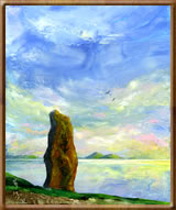 Encaustic Fine Art Paintings - Macleod's Stone, Isle of Harris, Outer Hebrides Encaustic Fine Art Paintings - Macleod's Stone, Isle of Harris, Outer Hebrides