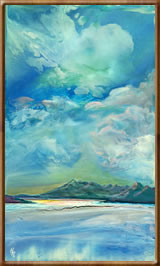 Encaustic Fine Art Paintings - O'er the sea to Skye