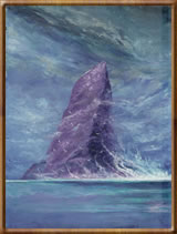 Encaustic Fine Art Paintings - Stac Lee, St Kilda, Outer Hebrides