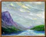 Encaustic Fine Art Paintings - Loch Scourst Sron Scourst Isles of Harris Encaustic Fine Art Paintings - Loch Scourst Sron Scourst Isles of Harris