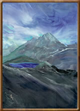 Encaustic Fine Art Paintings - Scafell from Scafell Pike Cumbria Encaustic Fine Art Paintings - Scafell from Scafell Pike Cumbria