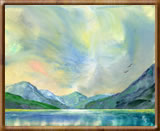 Encaustic Fine Art Paintings - Wastwater towards Great Gable, Cumbria