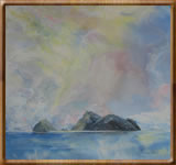 Encaustic Fine Art Paintings - Boreray and her Stacs Encaustic Fine Art Paintings - Boreray and her Stacs