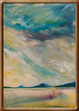 Encaustic Fine Art Paintings - Sound of Taransay, Scotland Encaustic Fine Art Paintings - Sound of Taransay, Scotland