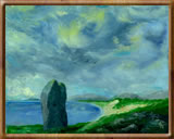 Encaustic Fine Art Paintings - The Scarista Stone, Scarista, Isle of Harris