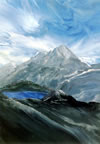 Encaustic Art - Greeting Cards - Scafell