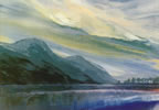 Encaustic Art - Greeting Cards - Buttermere